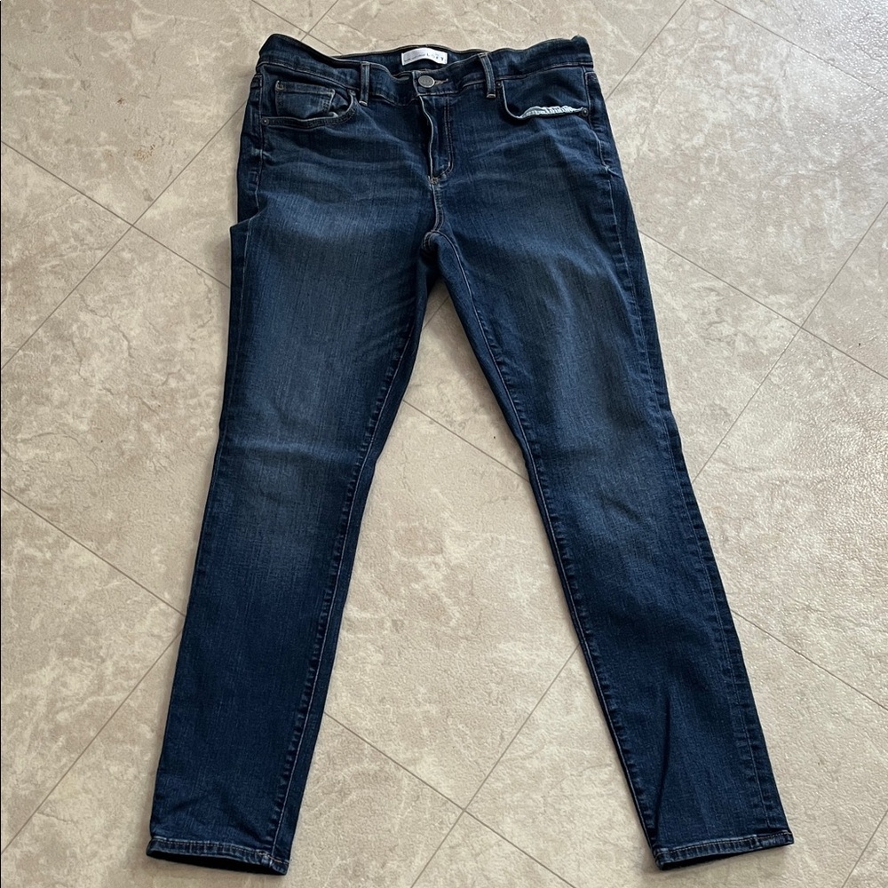 LOFT Modern Skinny Dark Blue Skinny Jeans 10
